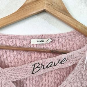 Pink Fine Knitted Sweater (WOMEN)