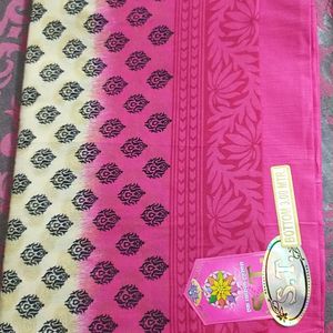 Unstitched Cotton Suit Without Dupatta Combo