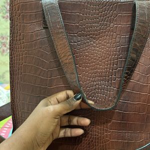 Brown Leather Tote Bag