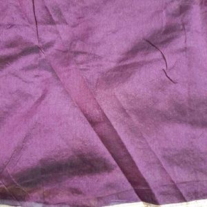 Dark Purple Embroidery Work Saree with Blouse