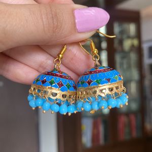 Brand new Meenakari Jhumkis for Ethnic Wear