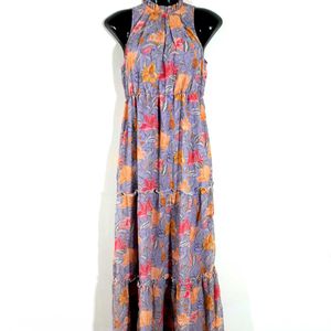 Lavender Printed Gown For Women's