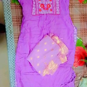 Beautiful Purple Colour Anarkali Suit