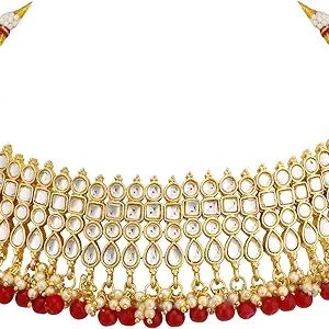 Gold Plated Kundan Choker Necklace Set