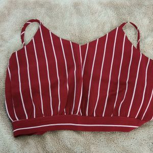 Women's Red Top With Tying Back