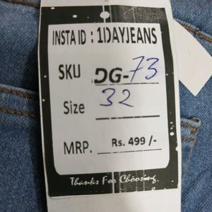 DG-73 Size-32 Straight Women Denim Jeans