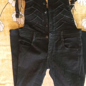 Denim Black Full Dungree