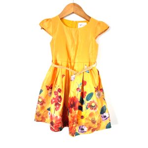 Yellow Printed Frock (Girl's)