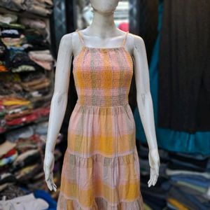 Waist Less Orange Dress