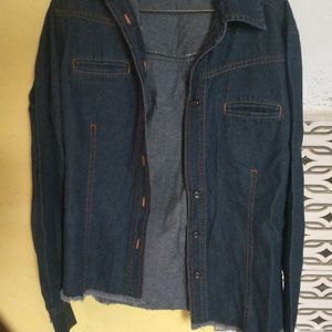 Denim Blue Jacket Cum Shirt