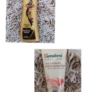 🆕 COMBO PACK Meera shampoo 350ML + Himalaya Brightening Facewash