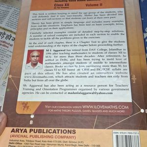 Class 12th ML Agarwal Volume 2