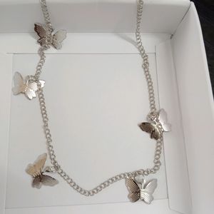 Butterfly Pattern Silver Chain