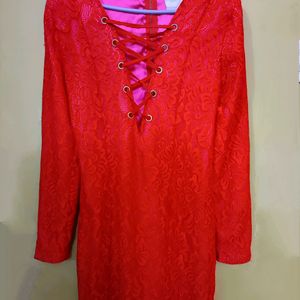 Koovs Red Dress