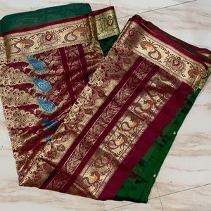 Peshwai Silk Green Saree