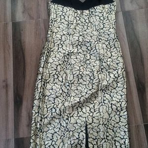 Golden black partywear tube Dress