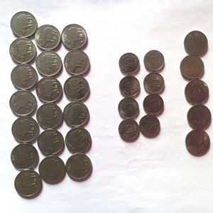 Old Indian Coins 1988... 10ps, 25ps, 50ps(Sma