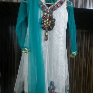 Anarkali Frock With Pajami Dupatta