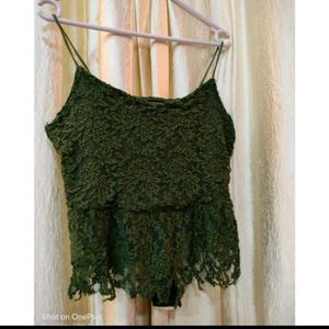 Lifestyle Green Shimmery Top