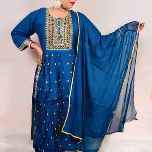 Three Piece Kurti Pant Dupatta Set