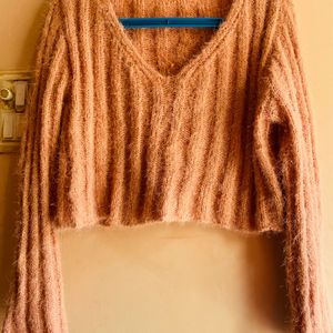 Party Wear V Neck Designed Sweater