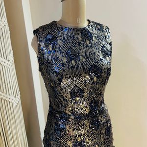 Heavy Sequinced Trail Dress