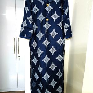 Rayon Stitched Foil Print Kurta