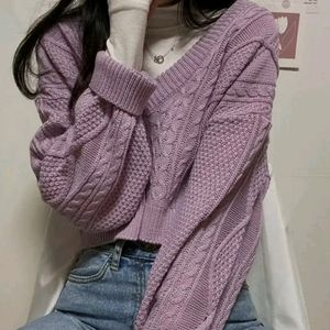 Korean Lavender Pullover ,