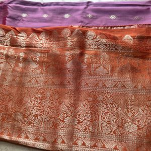 Purple Double Shade Saree