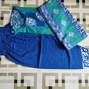 Blue Green Salwar Kurti