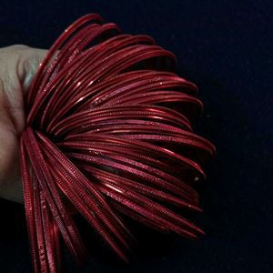 Metal Red Bangles Set