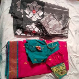 Combo Sarees Tissue And Cotten Silk Saree