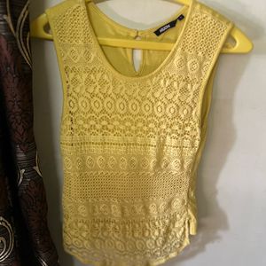 NEON Yellow Lace Tank Top 🌼