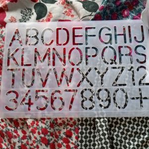 Alphabet And Numerical Stencil(a Writing Scale)