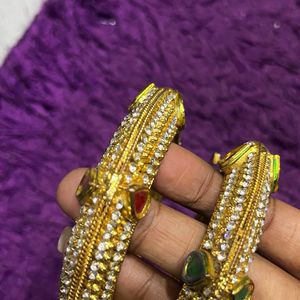 Golden Elegance: Kada Bracelet Set