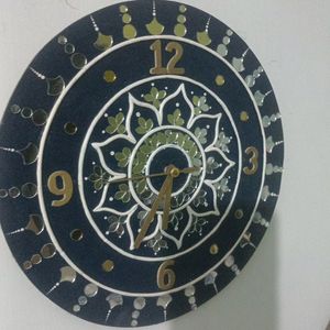 Handmade Lippan Art Wall Clock