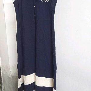 Navy Blue A Line Kurta