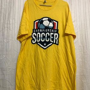 M & O Gold Yellow Cotton T Shirt