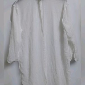 White Button Front Shirt Dress (Women)