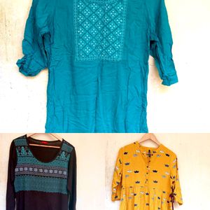 Combo Of Three Designer Kurtas (Women)