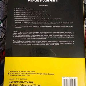 Biochemistry Textbook By MN Chatarjea & RN Shinde