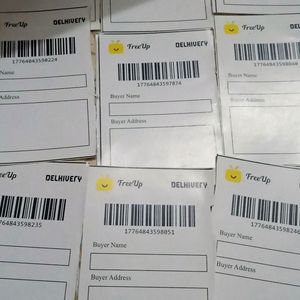 12 Sticky and 7 Printed labels, Delivery Bag 1