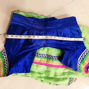 Pista Green Saree With Blouse 34 Size