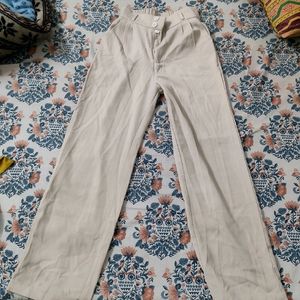 Beige Korean Baggy Pants