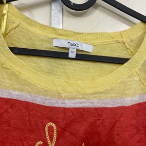 Next Women Striped Sunshine Top