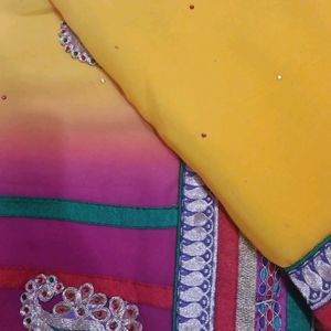 Designer Multi Colour Saree