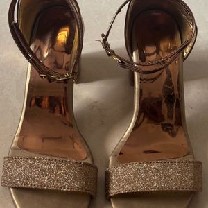 Golden Women's Heeled Sandals