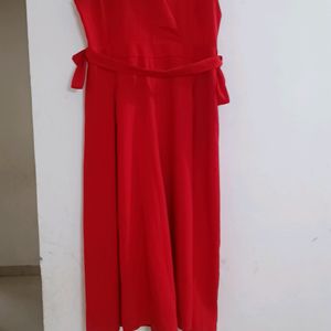 Korean Red Jumpsuit