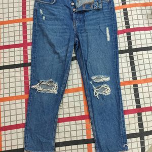 H&M Blue Distressed Jeans