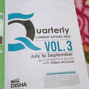 Quarterly Current Affairs 2022...Vol 3